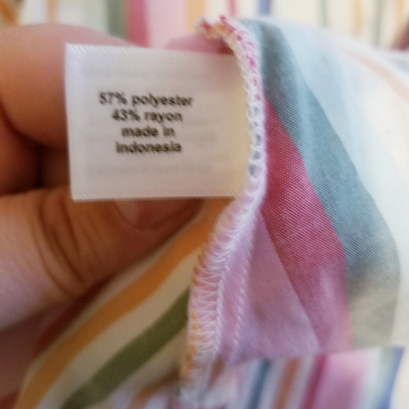 Lane Bryant stripes blouse with crossover front - Picture 6 of 7